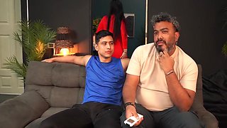 Stepmother And Stepson Fuck Behind Her Husbands Back He Catches Them!