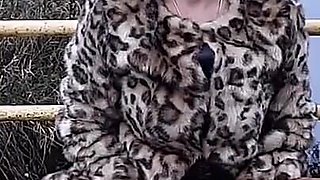 Wanilianna in Layered Nylons Is Performing a Golden Shower Show in a Public Place