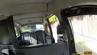 Randy cougar gives mind smoking bj and recieves big facial cumshot - faux taxi