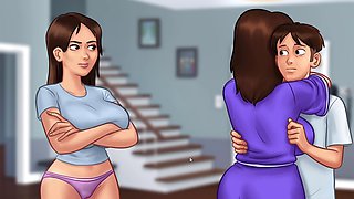 College girls with cartoon tits and wild peep shows