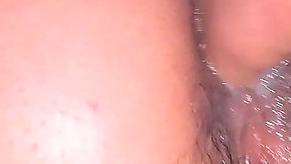 Spreading Her Tight Holes Until She Drips My Cum