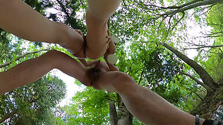 SEX completely naked in a park in the forest Outdoors07Japanese couple