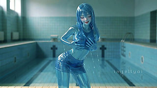 Aqua Jelly Drips Faster - ASMR Pool Fantasy