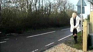 Amateur blonde cutie fucked hard in public