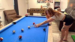 My Friend's Sexy Big-assed Redhead GF Wanted Me To Shag Her On the Pool Table & Cum In Her Mouth