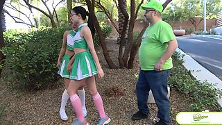 Lesbian Cheerleaders Alex  Madison Fuck Themselves Silly!