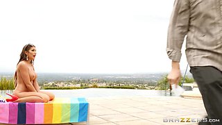 Trophy Wife Teases The Pool Boy With Bill Bailey, August Ames - Brazzers