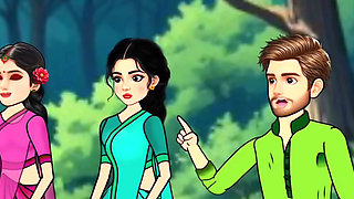 Secret Affair - Busty girls gives cartoon blowjob to big dicked boyfriend