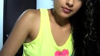 Beautiful huge ass Latin teen teasing webcam