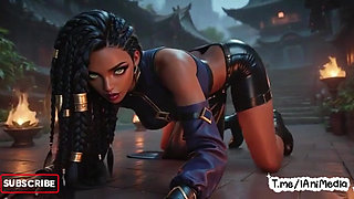 Senna League of Legends Hentai Compilation Stripping and Big Tits Tease
