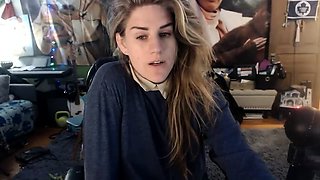 Shemale tranny enjoying solo masturbation