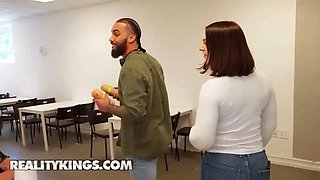 Reality kings - lucy lotus’s lunch break gets hot when she sucks off her coworker and takes a internal cumshot at work