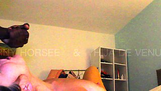 Beautiful Brunette Big Boobs Rides Fake Cock