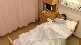 Curvy Japanese babe is a wild nurse for hard cock