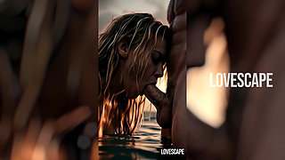 Hot Blonde Fucks Stranger on Beach