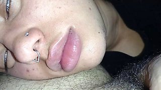 Rei da Safadeza Creampies Her Mouth to the Brim