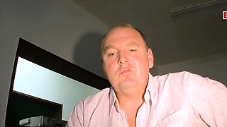 Natural milf in nylons at a sex casting