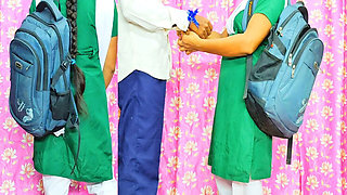 Desi School Girl Fucks Stepbrother on Rakshabandhan - Homemade Indian Sex with Puja