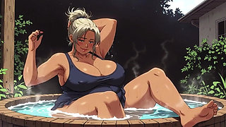 Ai Backyard Beauties in Hot Tub