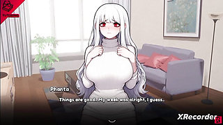 Phanta jerks off to her unsuspecting professor.