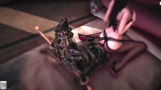 B025 Asian Beauty Tentacbondage Slave Face Sitting, Farting, Anal Licking