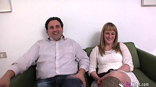 Anniversary gift to his wife. Two porn performers. She ends up