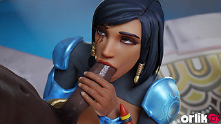 Pharah - Gym Training Session BBC Blowjob & Wild Anal Fuck with Black Big Dick 3D Overwatch Animation
