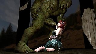 Triss Merigold Hentai - Giant Orc BBC Breeding & Creampie