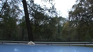 Wild Car Sex with Busty Blonde Getting Fucked Outdoor