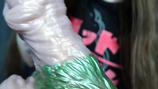 Lovely Amateur teen brunette masturbating outdoor