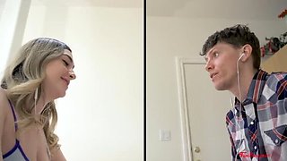 Stepmom Karen Fisher Punishes Stepdaughter Lexi Grey By Making Her Fuck Stepson