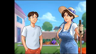 Helping the sexy cougar widow next door in summertime saga