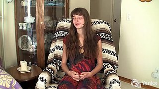 Willow Hayes Hairy Teen Masturbates with Dildo in 4K Solo Audition