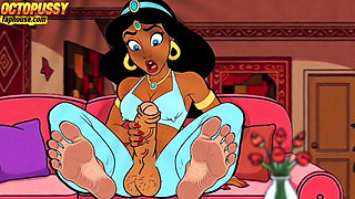 Futanari. Princess Jasmine Girl with a Big Dick. Porn Aladdin Series.