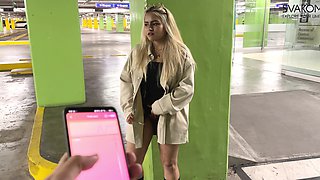 Public Anal & Let Them Control My Svakom Jordan Toy - Squirt in Parking Lot