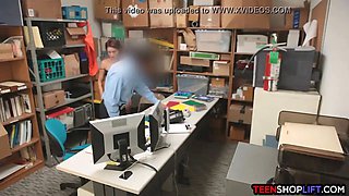 Emo teen shoplifter caught by security and then fucked