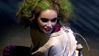 Gemma Massey and Bella Morgan as Naughty Superheroines in Shiny Latex Lingerie Get Fucked