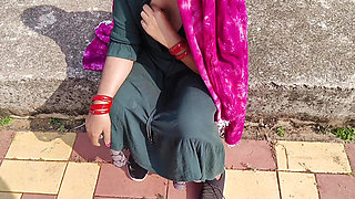 Indian Girlfriend Fucked Outdoor at field By his New Boyfriend, Hot Desi HD Sex Video