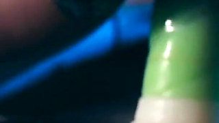 Bouncing on a Giant Unicorn Dildo