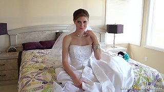 Bride Posing And Sucking
