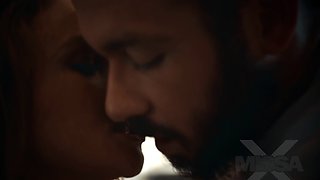 Small tit brunette sucks a big cock hardcore