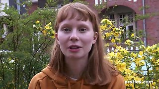 Glamorous Norwegian ginger-haired is frolicking her wetting raw vagina with a fake penis and yelling while nutting