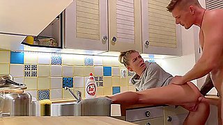 fucking in the kitchen And creampie
