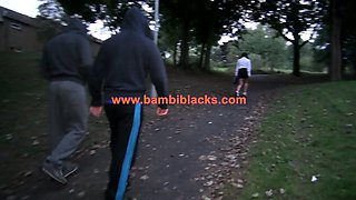 Fetish threesome with in latex gloves and stockings