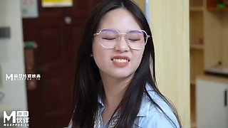 4K Sex Asian slut young big tits teacher with hot body and cute face gets fucked by young student bick