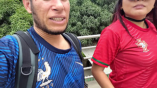 Delicious anal sex with a beautiful college student who was hanging around outside a state bridge.