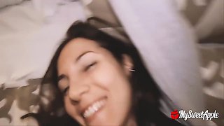 Girlfriend Eats My Cum On A Snow Holiday - Sex Vlog 7 Min