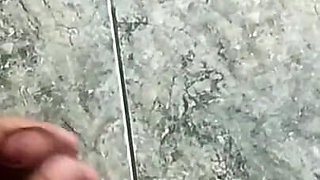 Distracted employee takes cumshot in the ass without knowing