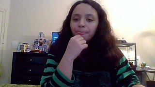 Emo teen Becka solo webcam masturbation