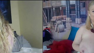 Slutty amateur flashing her big boobs in the backseat